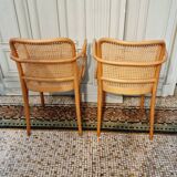 Vintage pair of Joseph Hoffman Prague 811 armchairs