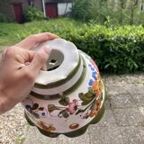 Lampe fleur barbotine
