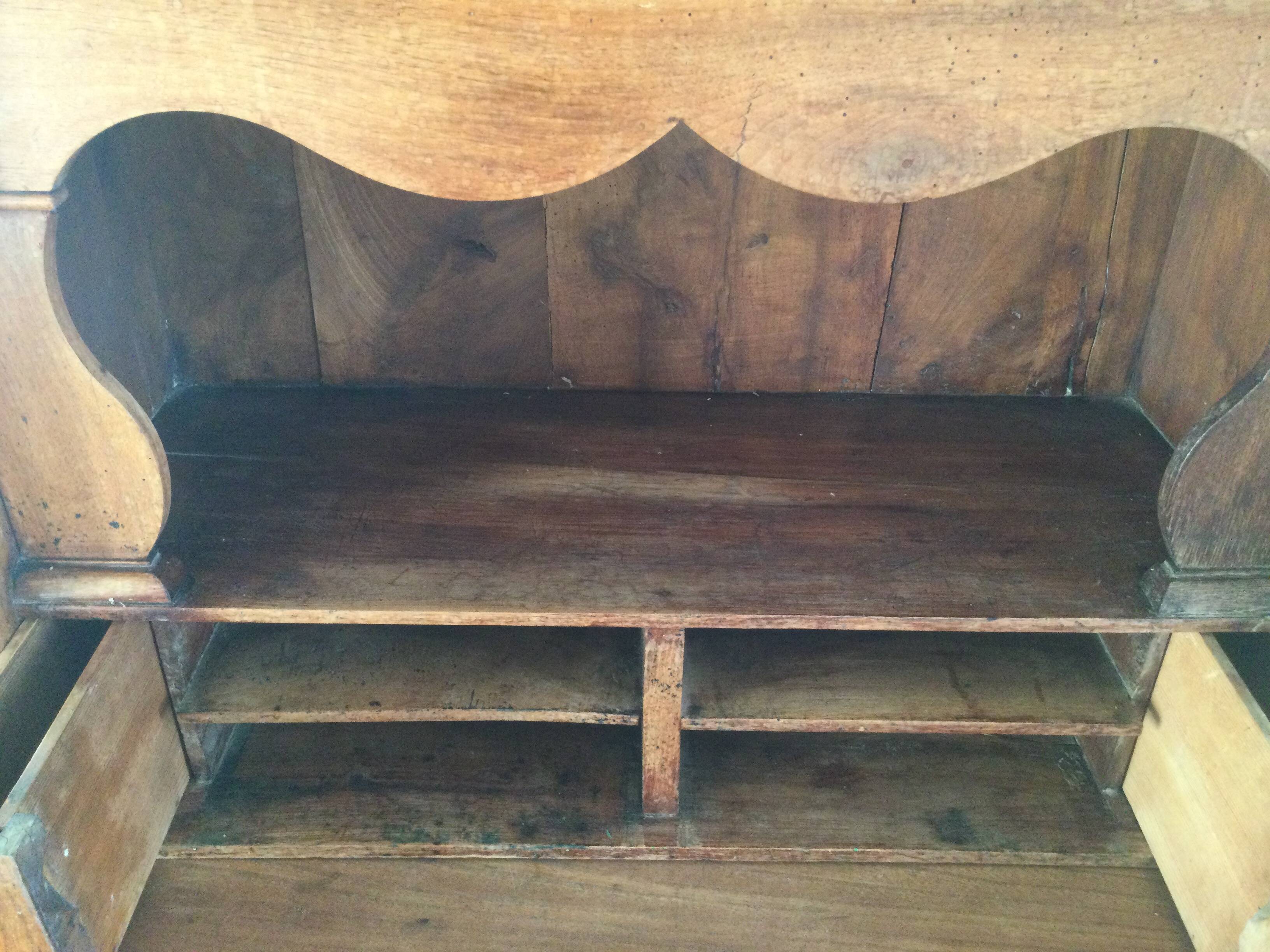Antique wall-mounted shelf unit