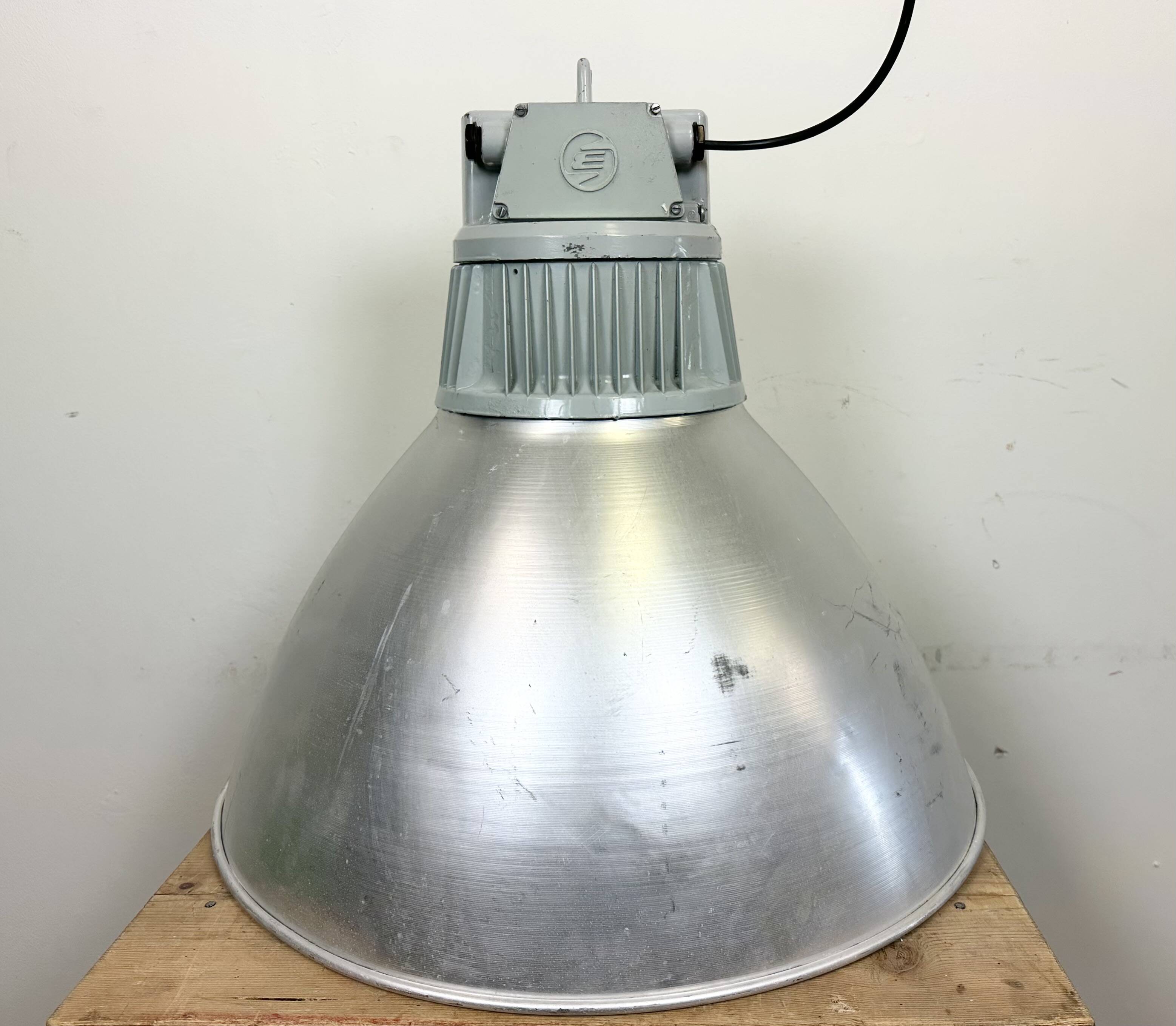 Large Industrial Aluminium Pendant Light from Elektrosvit, 1960s