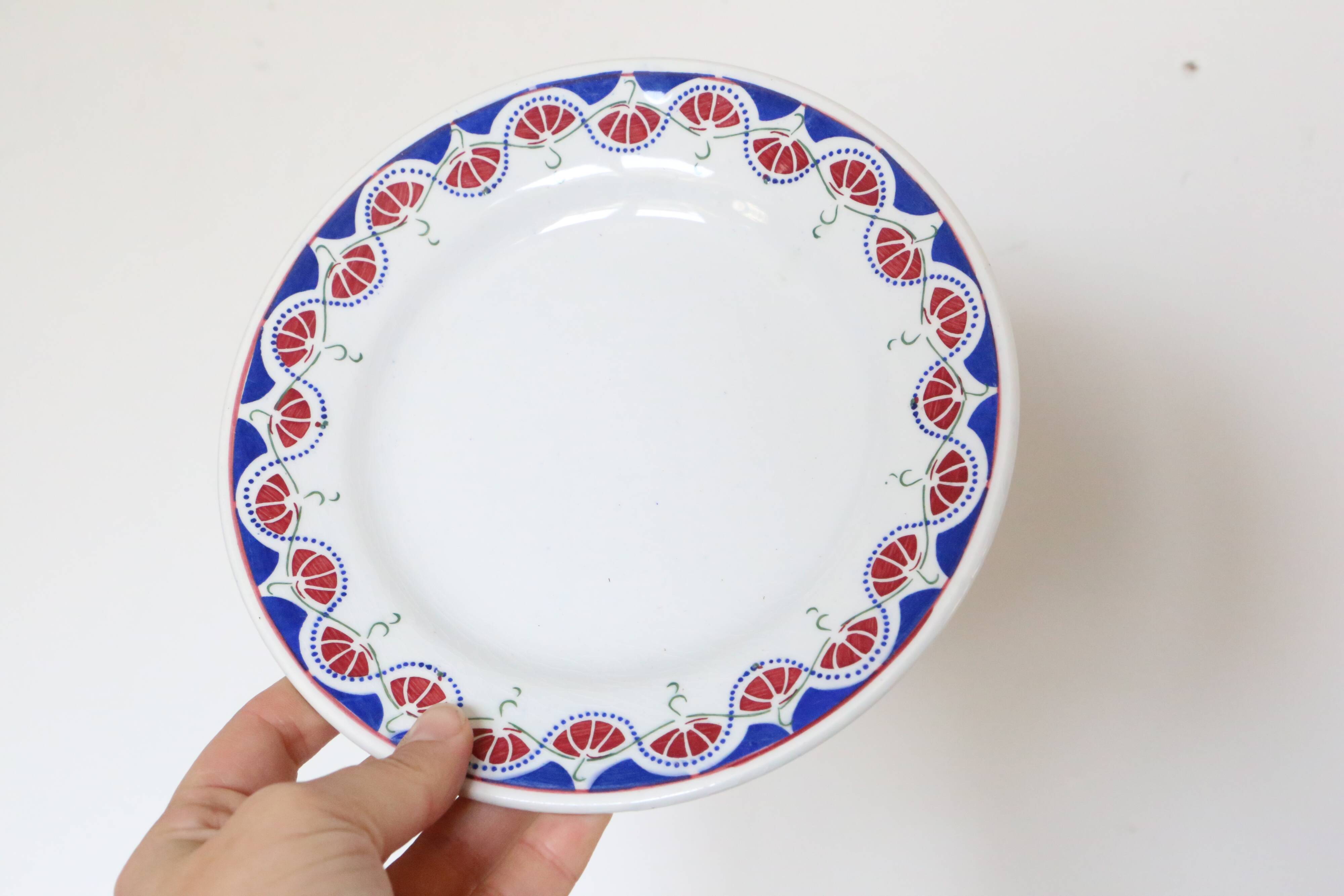 Set of 4 dessert plates, Moulin des Loups