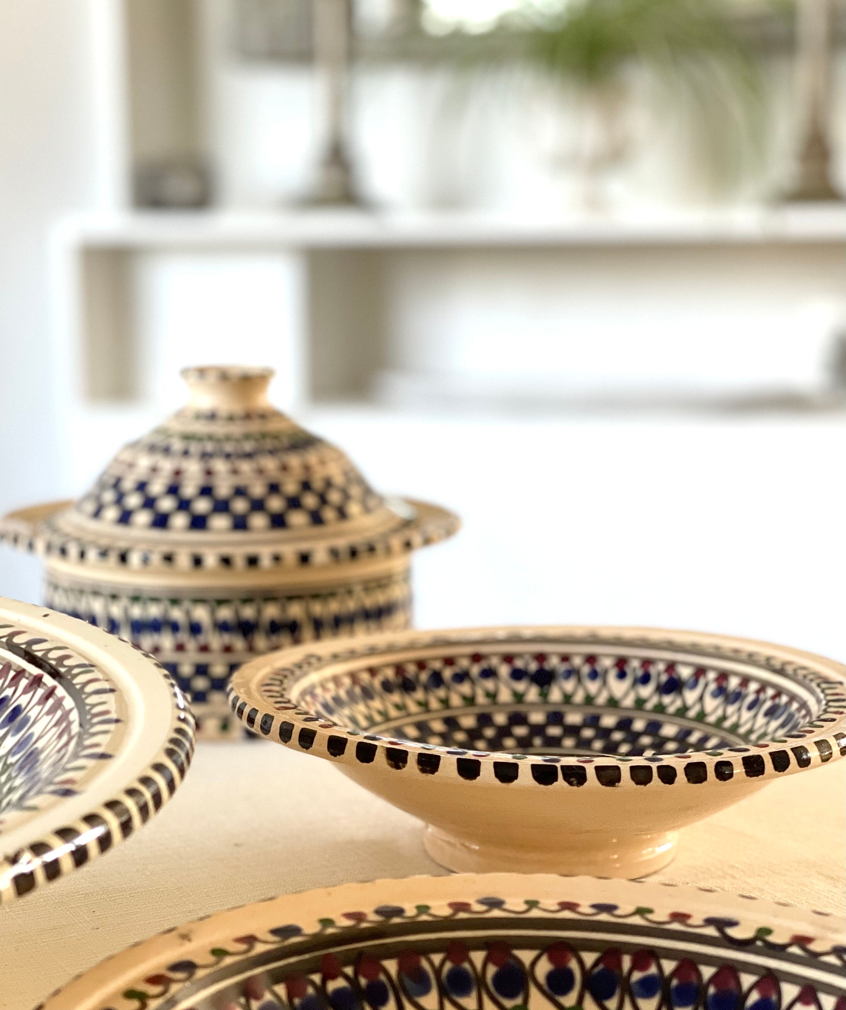 Artisanal Moroccan Dish Service 8 pieces