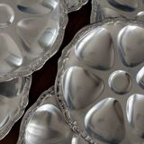 Set of 6 vintage silver plated shell plates, classic style