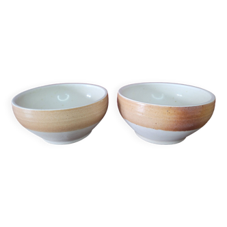 2 glazed Scarpe stoneware bowls