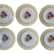 Set of 6 flat plates «l'amandinoise » coopelia model