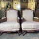 Pair of Louis XV style armchairs 19th century