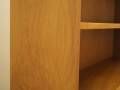 Danish ash veneer bookcase with adjustable shelves, 1970s
