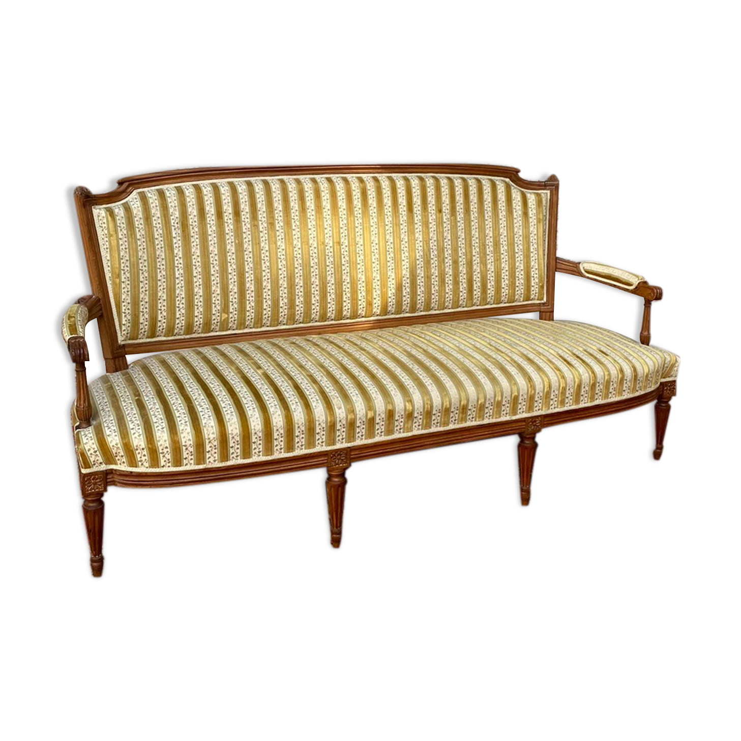 Beech Sofa Period Louis XVI XVIII Th Century