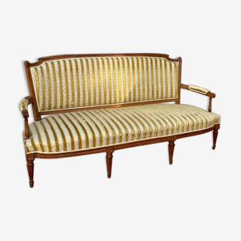 Beech Sofa Period Louis XVI XVIII Th Century