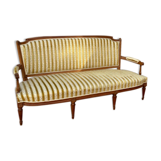 Beech Sofa Period Louis XVI XVIII Th Century