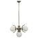 Art Deco Nickel and Glass Chandelier, 1930s