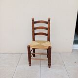 vintage straw chair GEORGES ROBERT