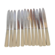 Lot de 12 couteaux vintage lame inox