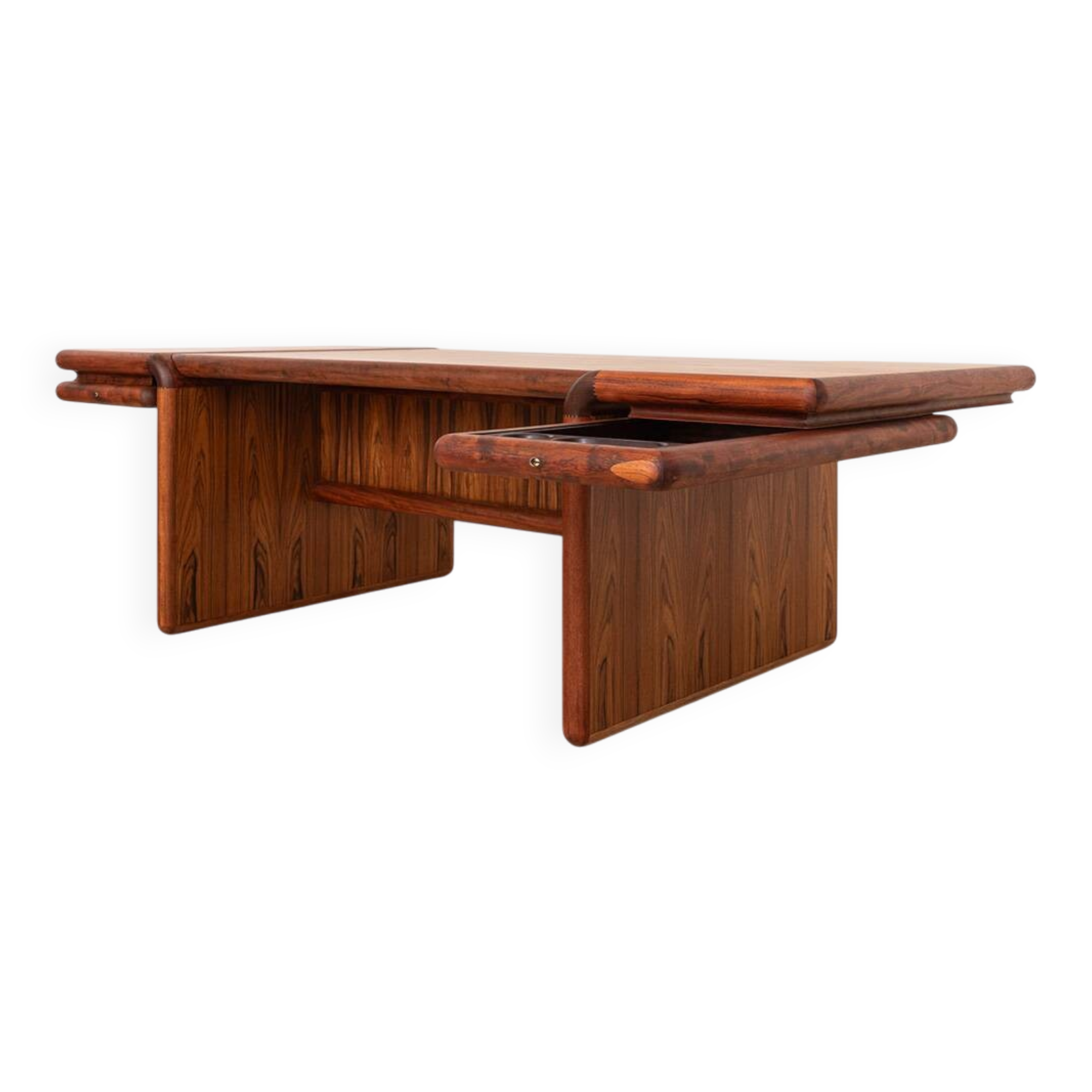 Supreme Executive Desk by Dyrlund, Danish Modern, attr. to Jensen & Valeur