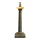 Green onyx column lamp, Empire taste – Early twentieth century
