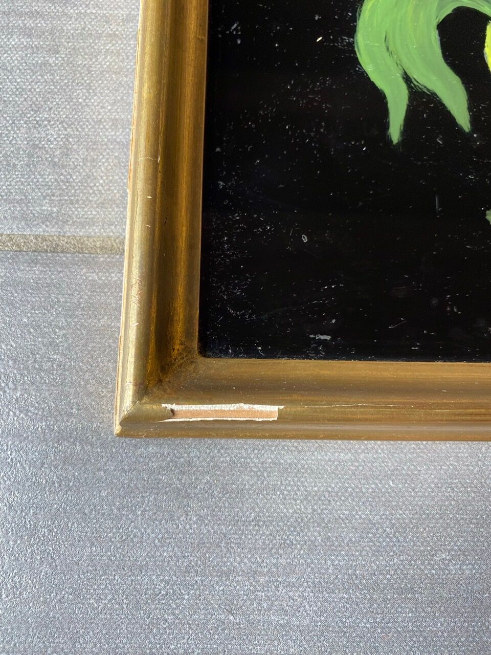 Old painting, still life with tulips, 20th century