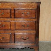 Commode Mule anglaise XVIIIe siècle à dessus pliant en chêne Georgian