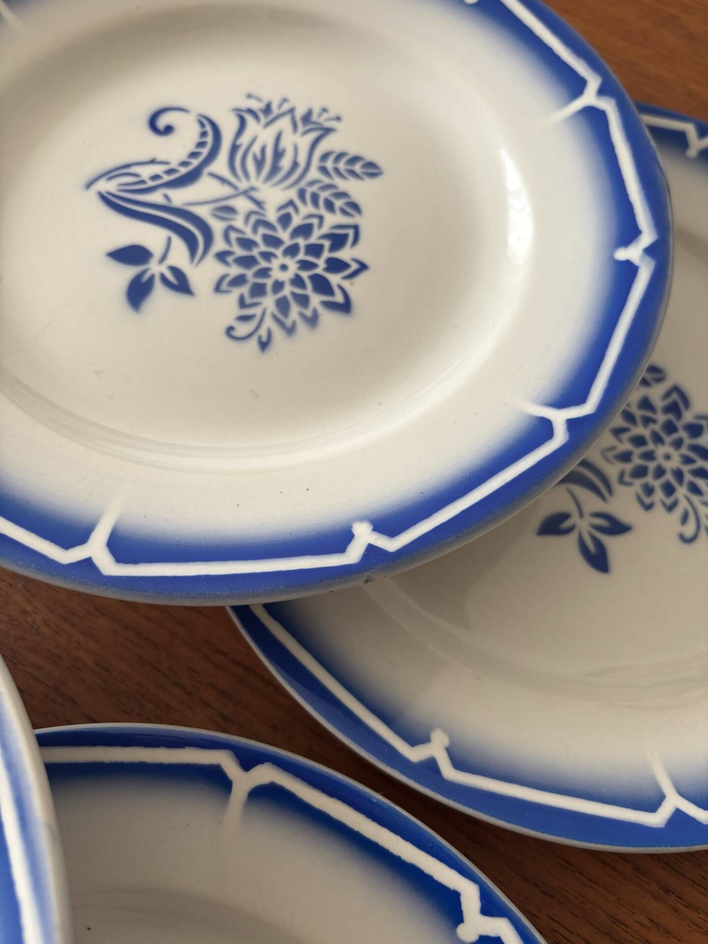 Set of dessert plates Digoin Sarreguemines canebiere • Tableware v