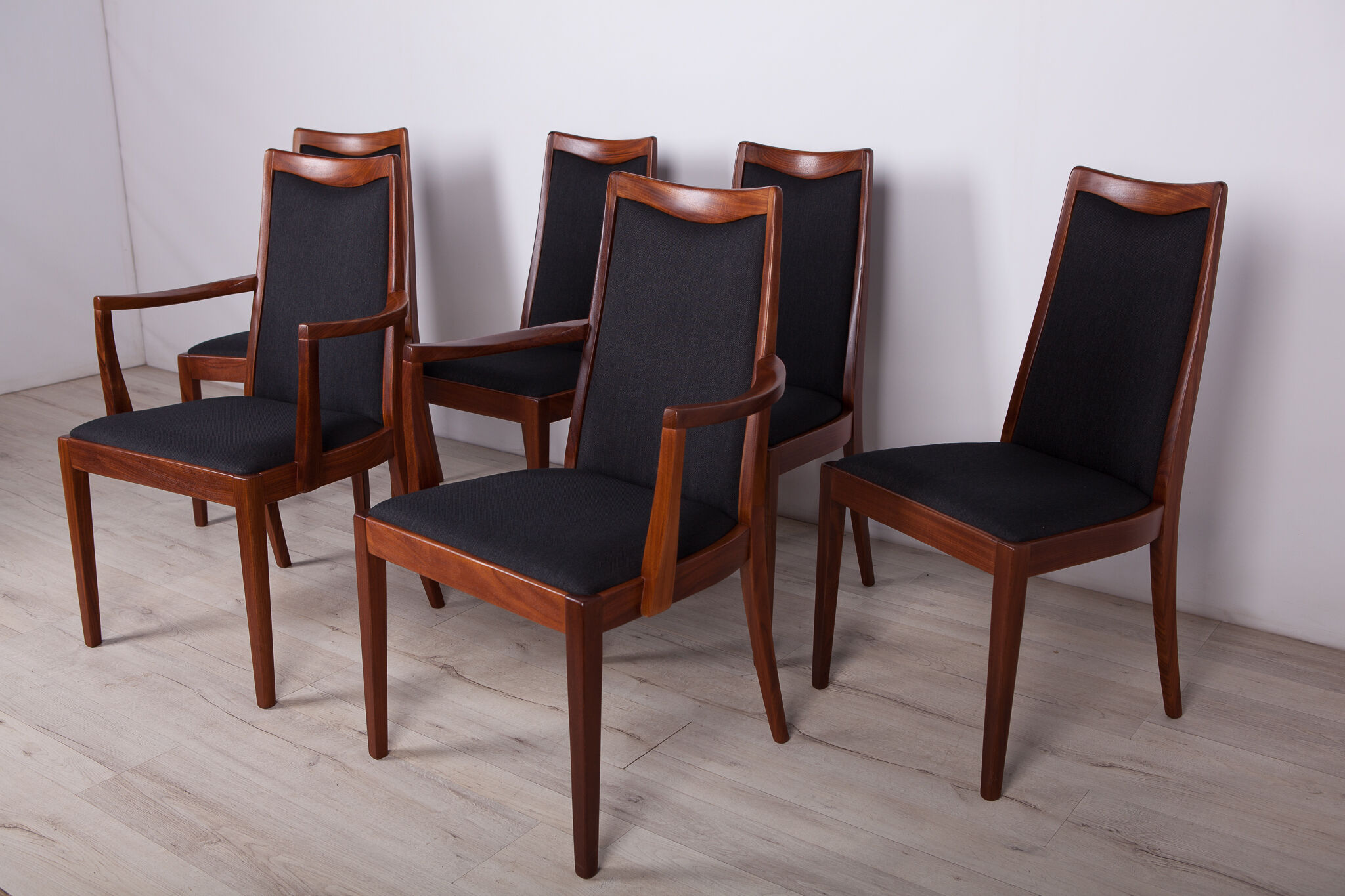 Set of 6 mid-century teak dining chairs by Leslie Dandy for G-Plan, 1960s