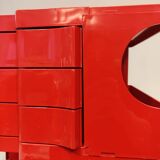 Red Boby storage trolley by Joe Colombo for Bieffeplast
