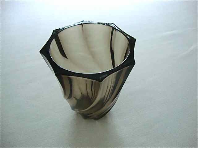 Smoked glass vase
