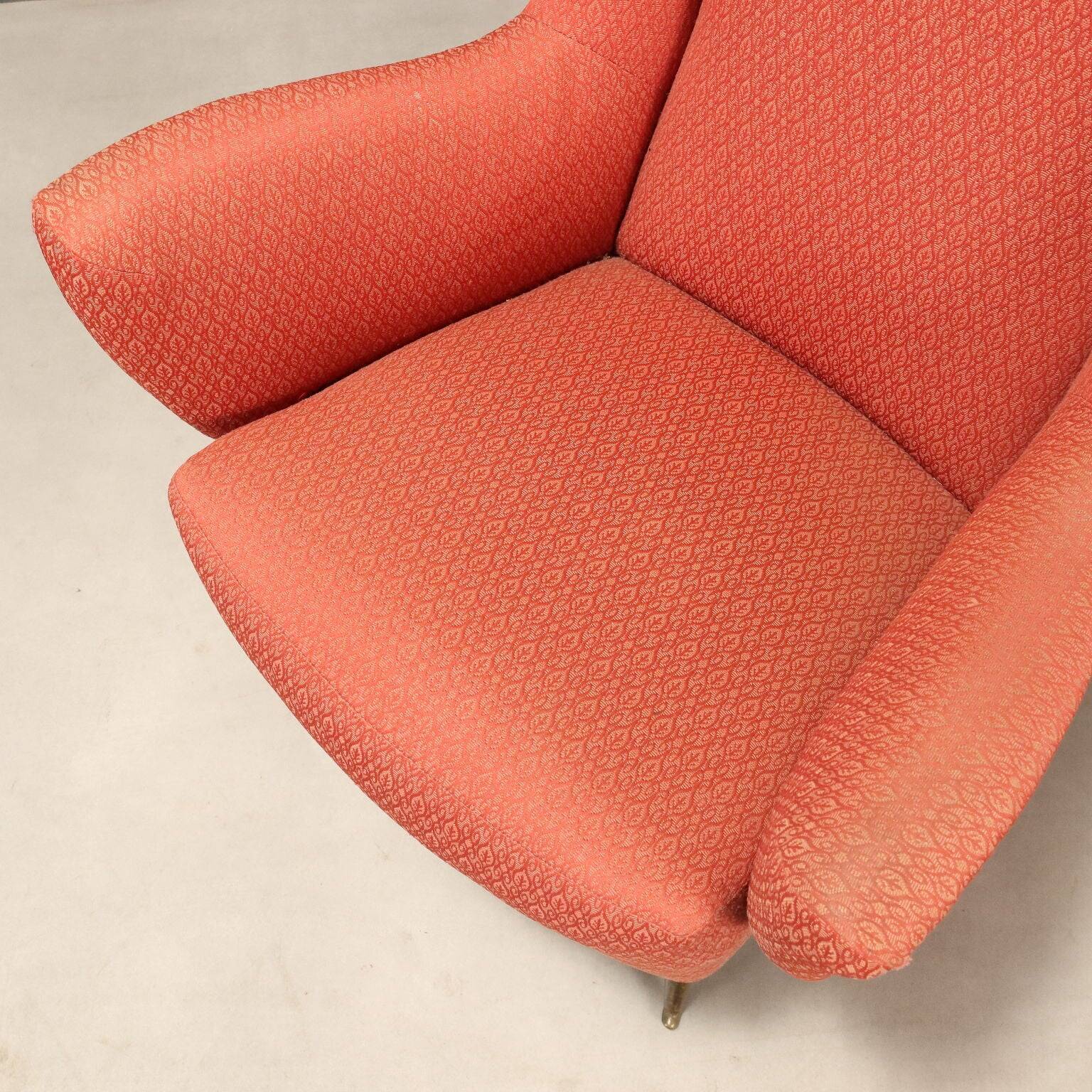 Pair of vintage fabric armchairs from the 1950s.