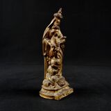 Statuette of the Virgin and Child Our Lady of Victories in 19th century spelter