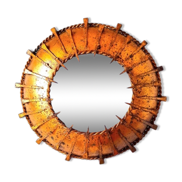 Applique brutaliste sunburst 1960