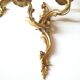 Pair of wall lamp in gilded bronze XXth style Louis XV France