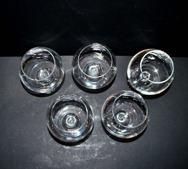 V&B Villeroy Boch lot de 5 verres ballon cognac brandy en cristal