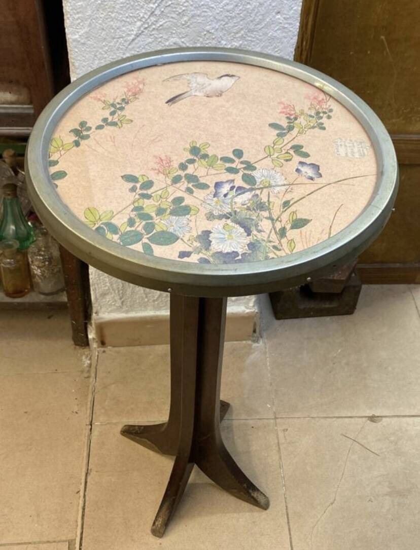Vintage wooden pedestal table