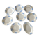 set of 7 dessert plates and 1 vintage serving dish