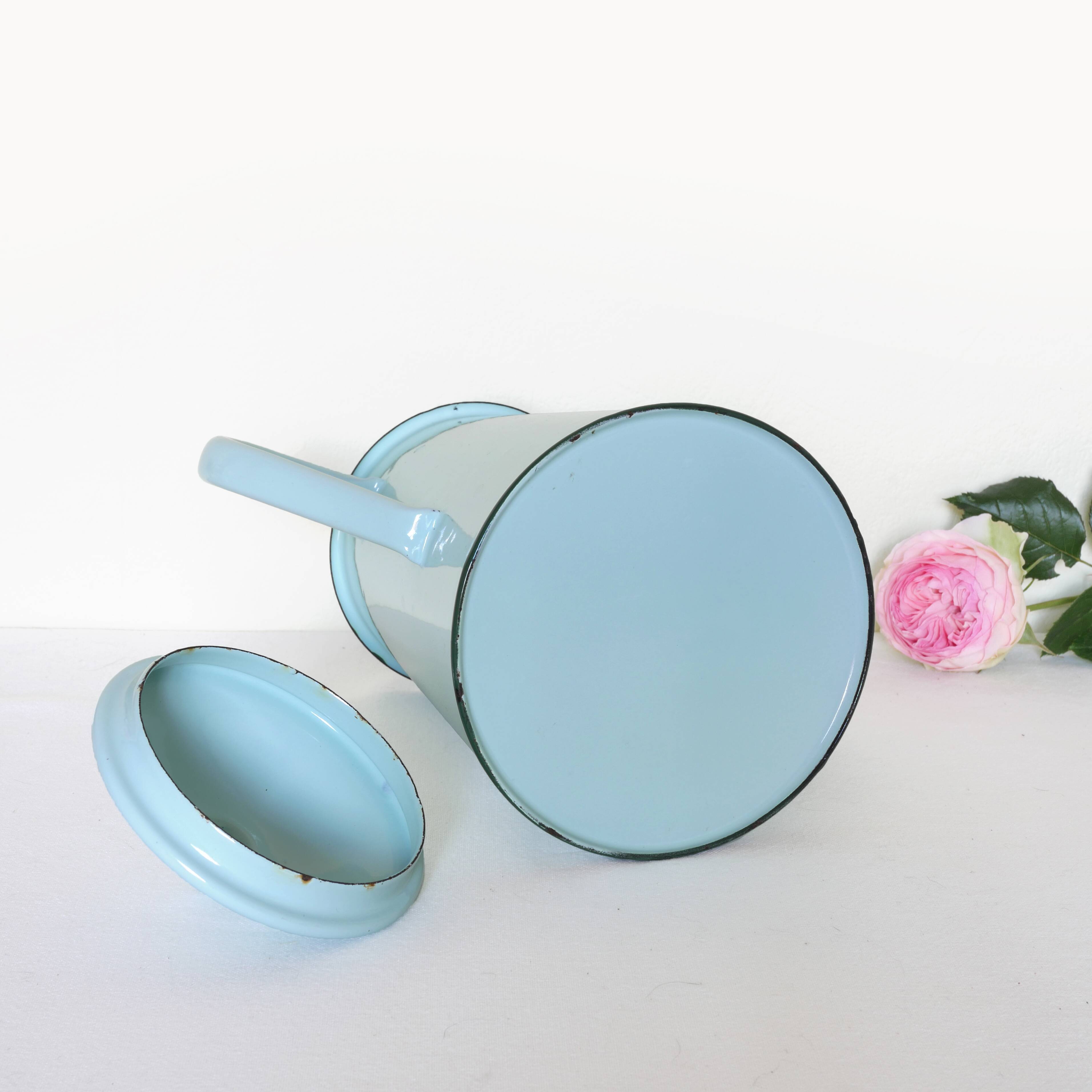 Old mint enamelled coffee maker