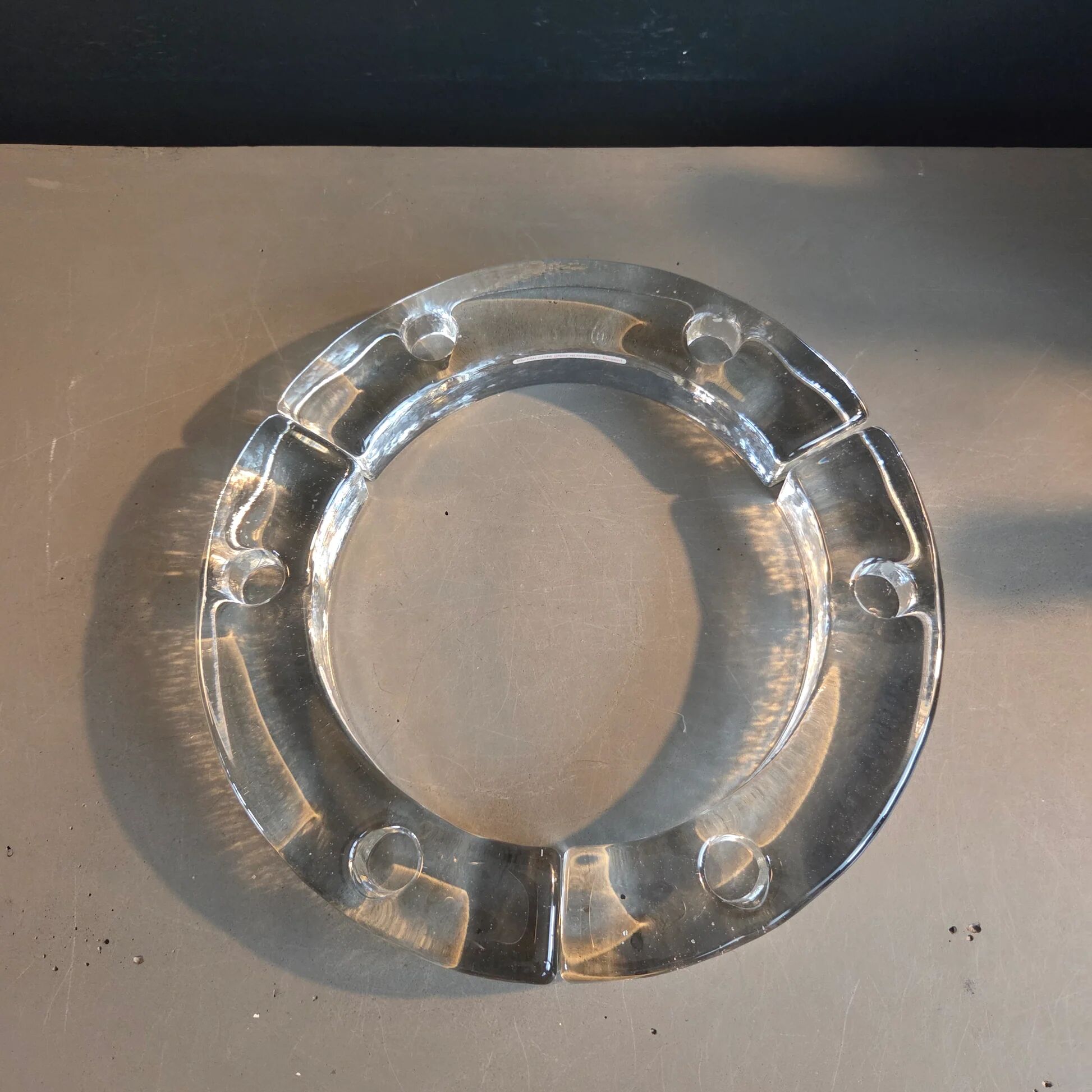 Chandelier centrepiece in pressed moulded glass