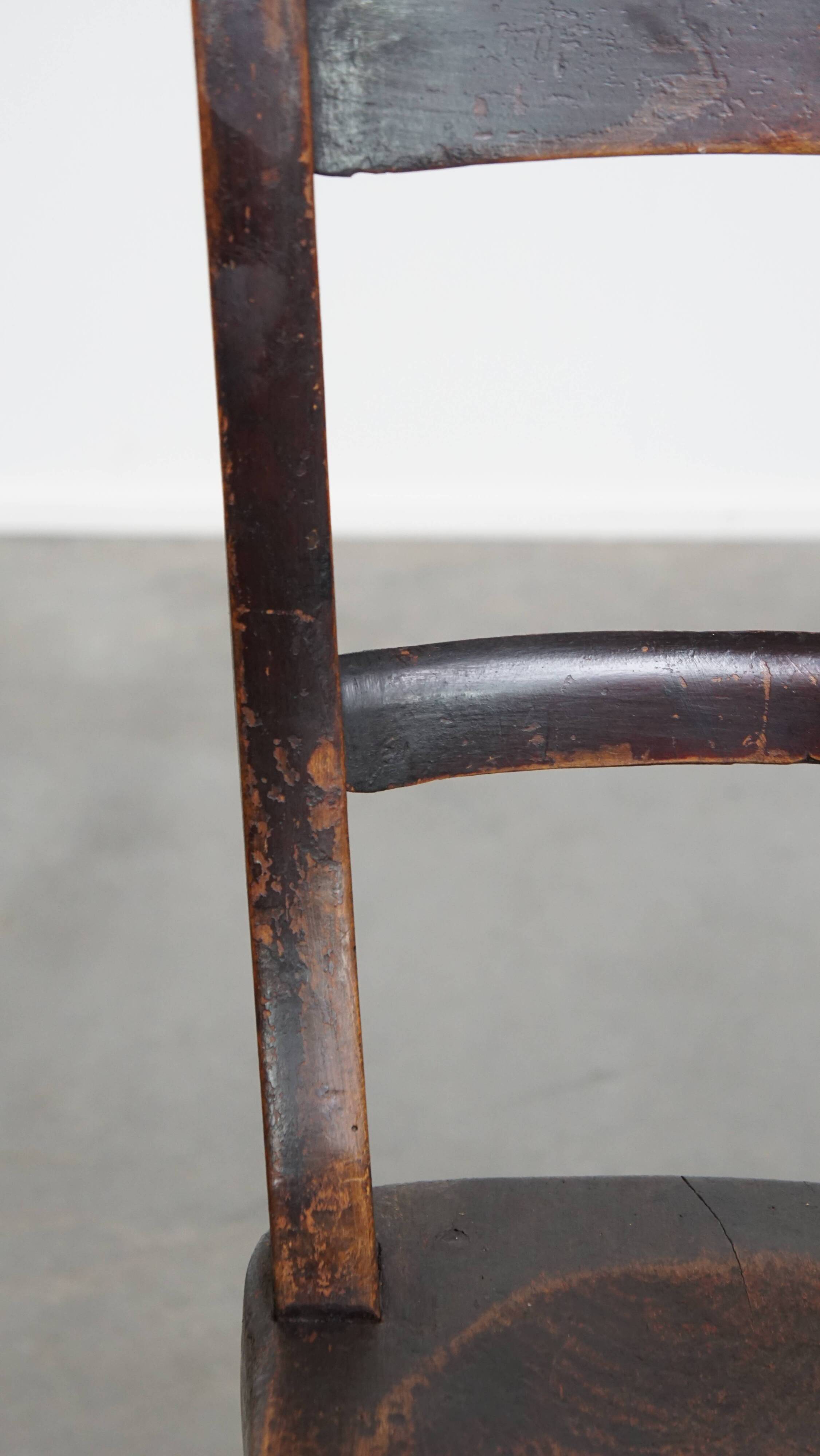 Set of 4 Antique English Oxford Dining/Kitchen Chairs