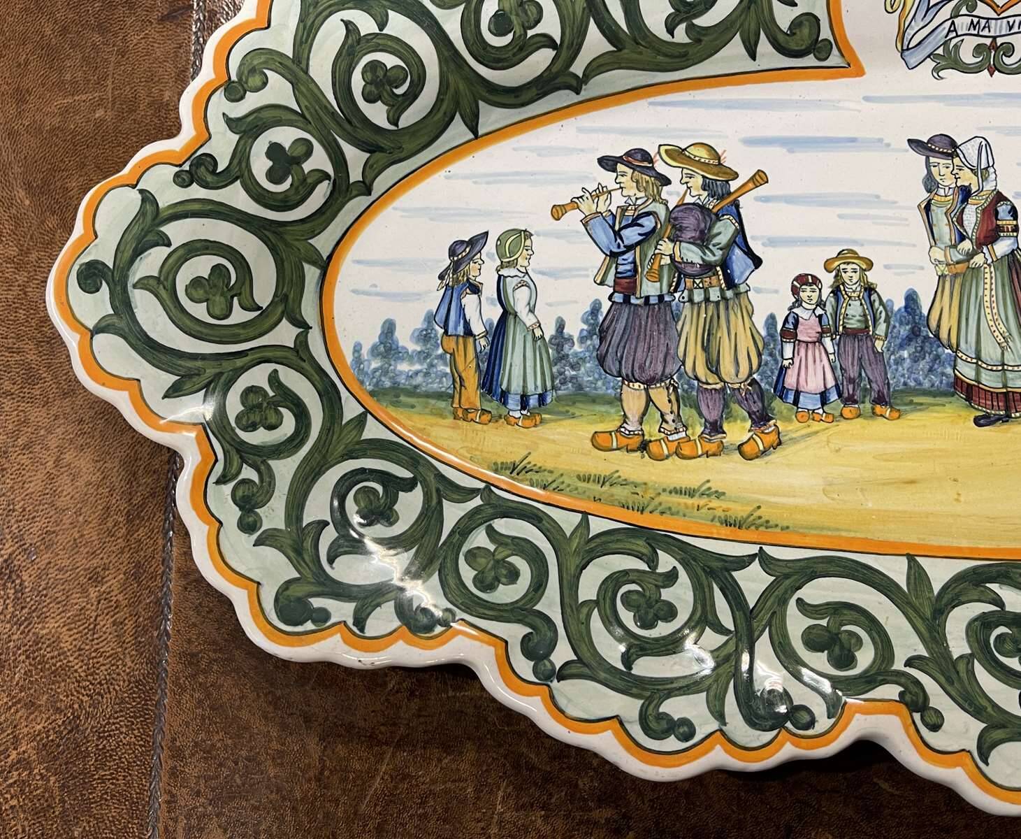 Quimper earthenware dish from the early 20th century
