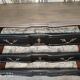 Antique black patinated chest of drawers