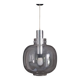 vintage 1970 Limburg bubble glass and chrome pendant light