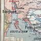 Old school map Vidal-Lablache 36, 1914, T14 – French Indochina