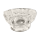 Cut crystal bowl, silver metal base