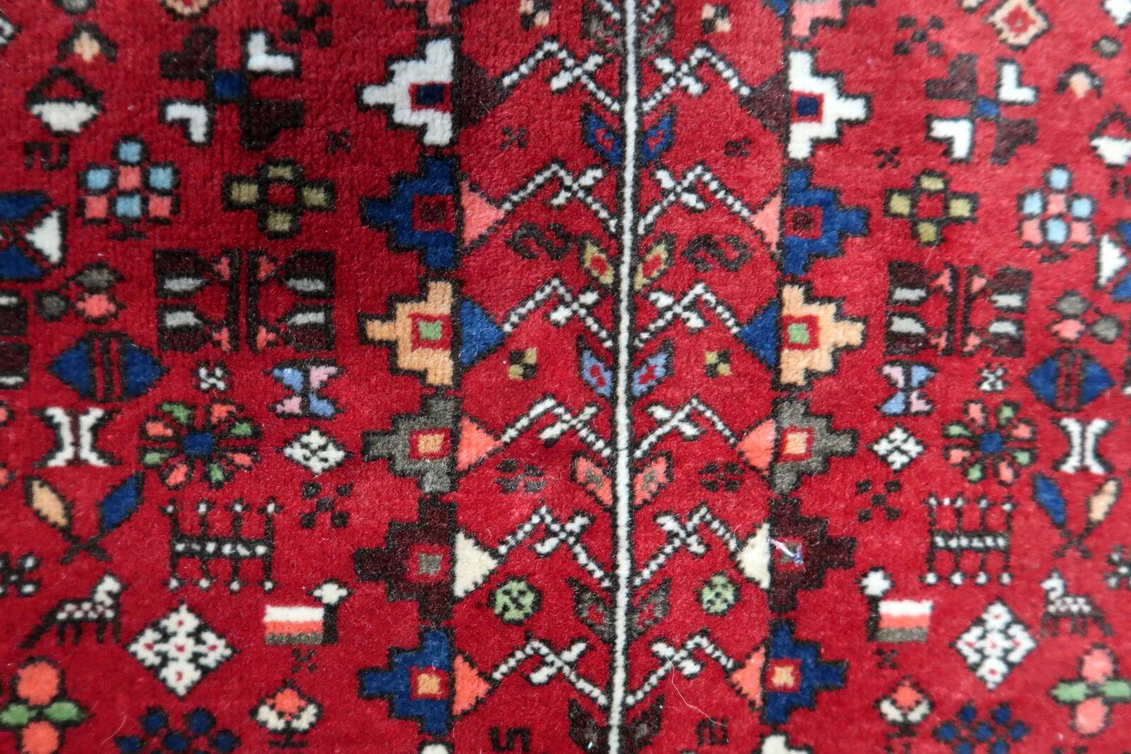 Handmade vintage Persian Malayer rug 106cm x 151cm, 1970s