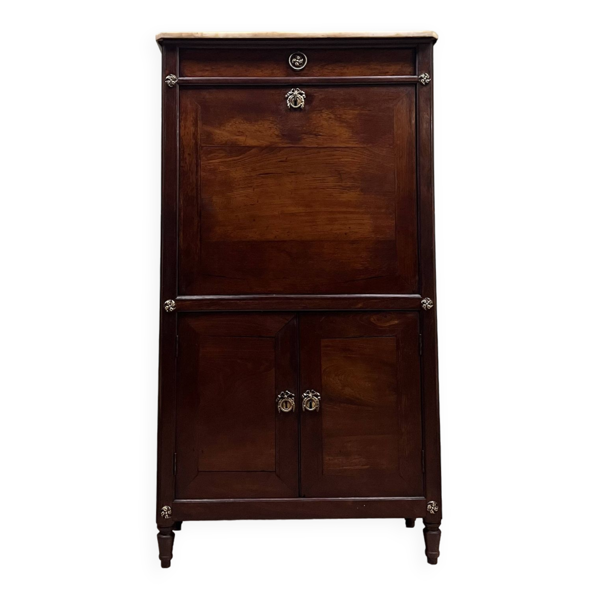 Étienne avril right secretary in mahogany louis xvi period stamped xviii eme century flag