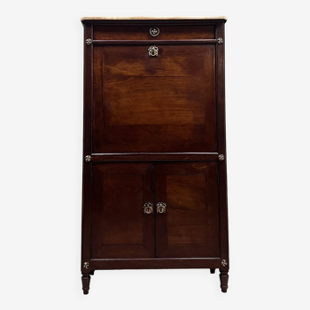 Étienne avril right secretary in mahogany louis xvi period stamped xviii eme century flag