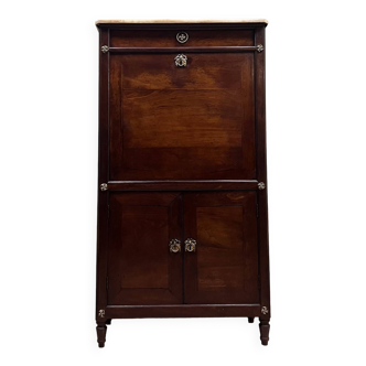 Étienne avril right secretary in mahogany louis xvi period stamped xviii eme century flag