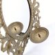 Vintage Brass Mirror Candle Holder Rococo Baroque Italy 1960s