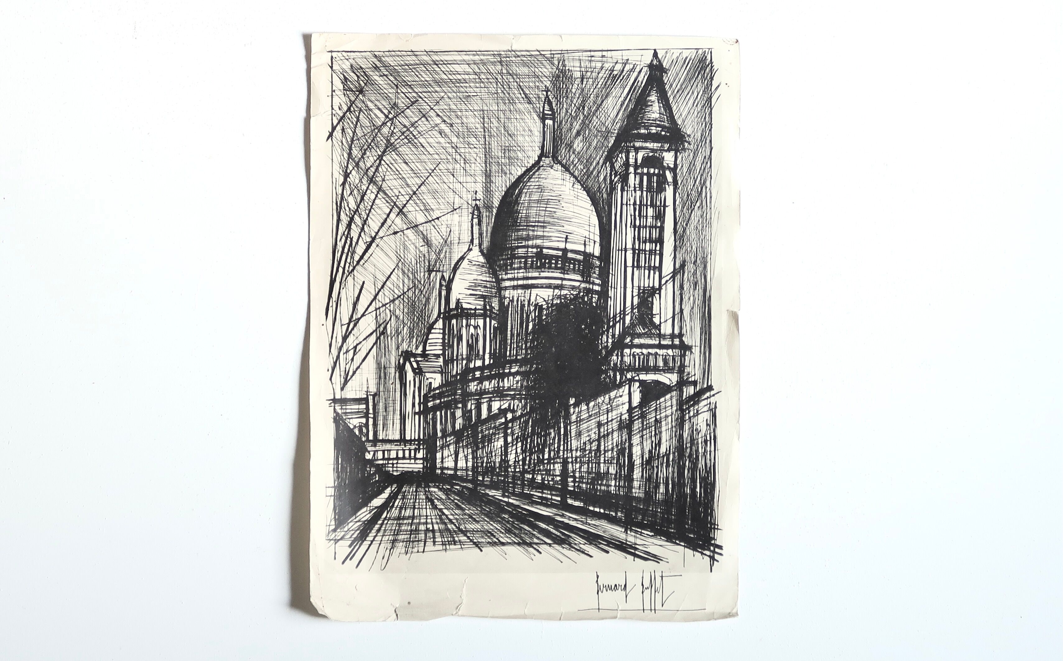 Poster "Rue de Montmartre" by Bernard Buffet, 60s