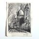 Poster "Rue de Montmartre" by Bernard Buffet, 60s