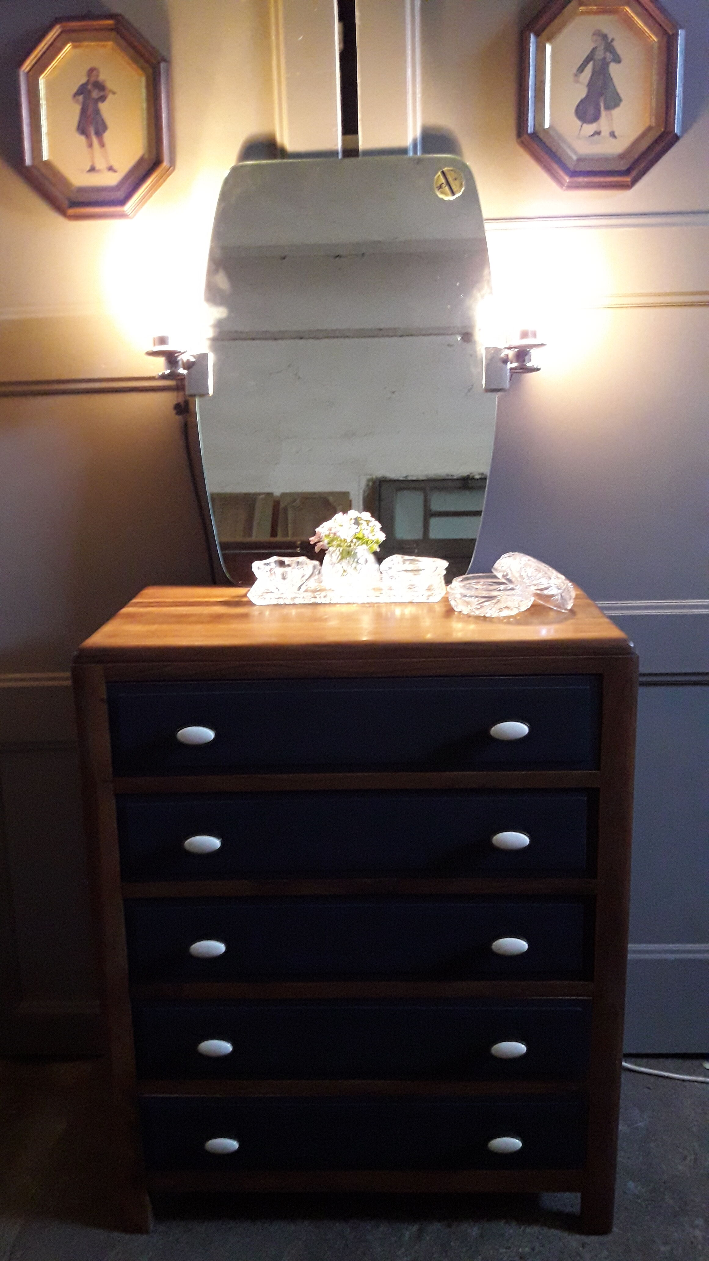 Vintage bright mirror - 70x50cm