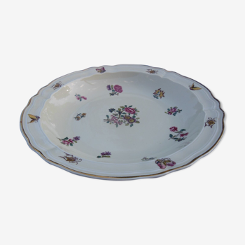 Circular salad bowl in porcelain stamped bernardaud Limoges