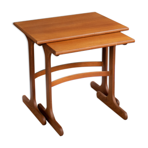 retro Teak années 1960 G Plan Fresque Nid de deux tables basses Tables d’appoint